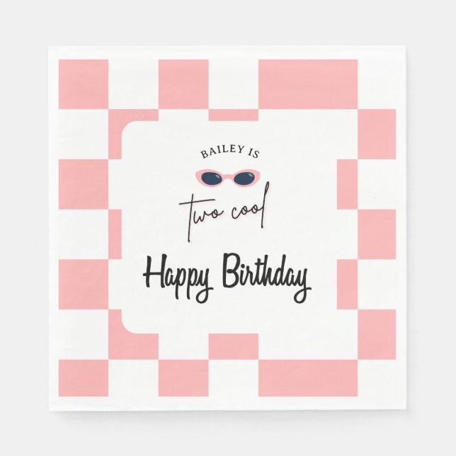 Servilleta De Papel Cumpleaños demasiado genial 2  (Anverso)