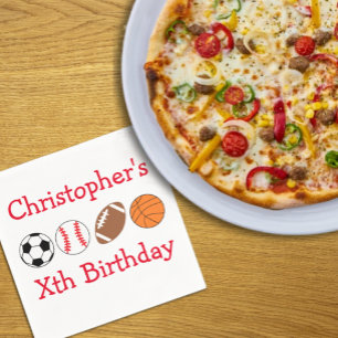 Servilleta De Papel Cumpleaños Deportivo