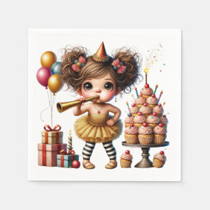 Servilleta De Papel Cumpleaños Divertido Gnomo Original