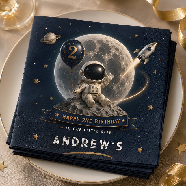 Servilleta De Papel Cumpleaños Dos a la Luna (Subido por el creador)