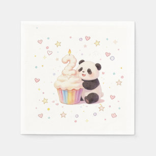 Servilleta De Papel Cumpleaños Dulce Panda Bebé 2