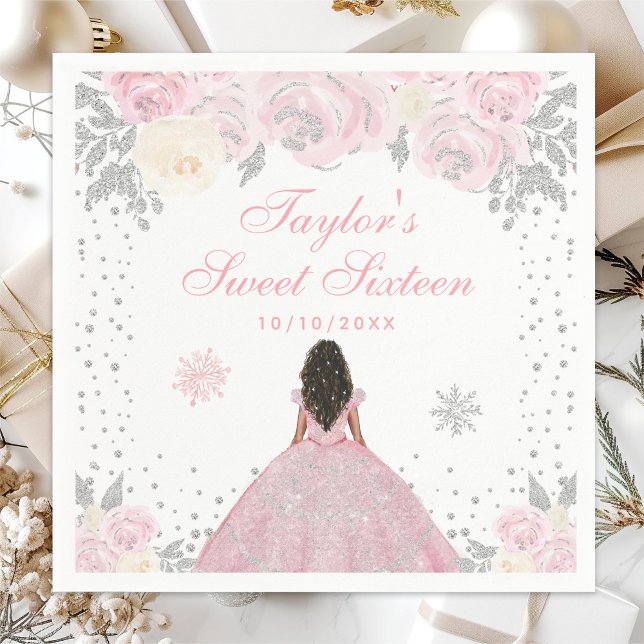 Servilleta De Papel Cumpleaños Dulces Dieciséis Princesa de Invierno R (Subido por el creador)
