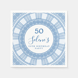Servilleta De Papel Cumpleaños elegante griego o romano con colores pe