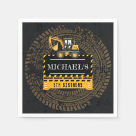 Servilleta De Papel Cumpleaños En Construcción Personalizado