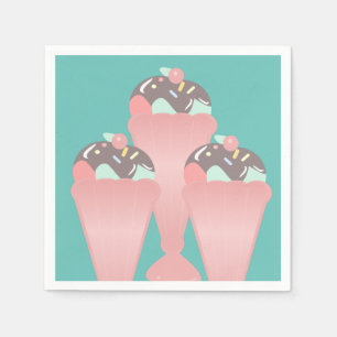 Servilleta De Papel Cumpleaños en Sundae Cup Diner