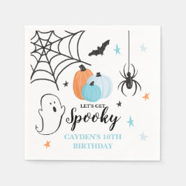 Servilleta De Papel Cumpleaños espeluznante de Halloween Calabazas Azu