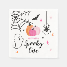 Servilleta De Papel Cumpleaños espeluznante de Halloween UNO 1ER cumpl