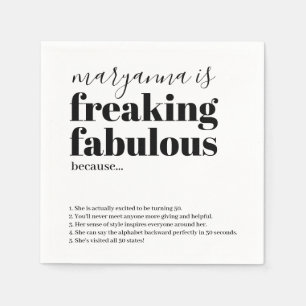 Servilleta De Papel Cumpleaños Fabulous Facts Personalizados Napkins