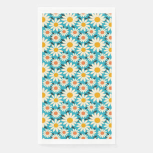 Servilleta De Papel Cumpleaños Flor de Margarita Blanca y Naranja Sin 