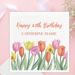 Servilleta De Papel Cumpleaños Floral 60