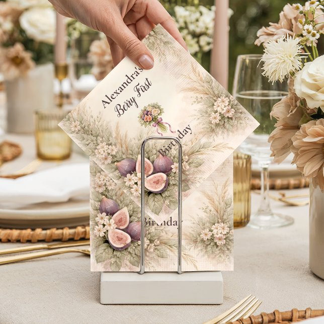 Servilleta De Papel Cumpleaños Floral Fig Garden 1er (Subido por el creador)