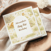 Cumpleaños floral neutral Safari Wild One
