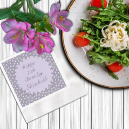Servilleta De Papel Cumpleaños Floral Púrpura