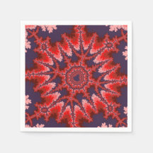 Cumpleaños Fractal Rojo, Azul y Rosa