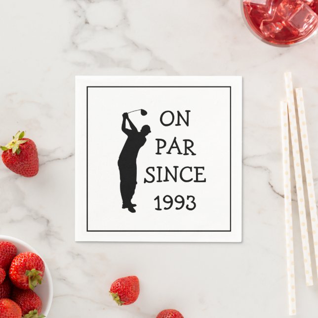 Servilleta De Papel Cumpleaños Golfer Funny 30 feliz papá Par (In situ)