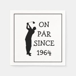 Servilleta De Papel Cumpleaños Golfer Funny 60th happy Dad Par
