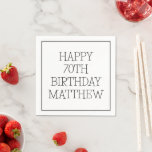 Servilleta De Papel Cumpleaños Golfer Funny 70th happy Dad Par<br><div class="desc">A la par desde 1952 servilletas de papel. Cumpleaños 70. Perfecto para papá,  abuelo,  padrastro. La idea de regalo de Golfer. Personalízalo con un año.</div>