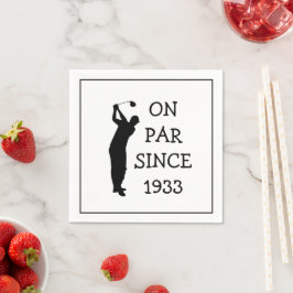 Servilleta De Papel Cumpleaños Golfer Funny 90th happy Dad Par