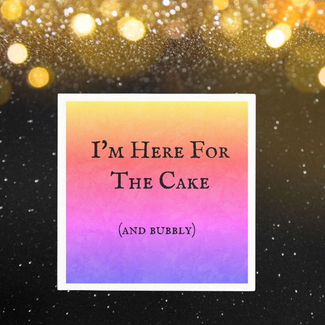 Servilleta De Papel Cumpleaños Gracioso Diciendo El Postre De Champagn (Subido por el creador)