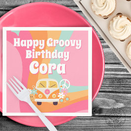 Servilleta De Papel Cumpleaños Groovy Rosa