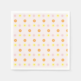 Servilleta De Papel Cumpleaños Hippie Retro Groovy