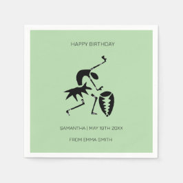 Servilleta De Papel Cumpleaños, impresionante bailarina de la celebrac