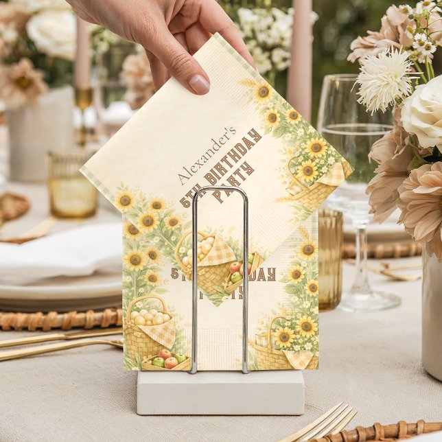 Servilleta De Papel Cumpleaños infantil Granja del Girasol Libro Ilust (Subido por el creador)
