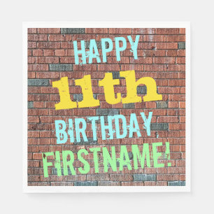 Servilleta De Papel Cumpleaños inspirado pintada de la pared de