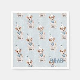 Servilleta De Papel Cumpleaños Jack Russell Dog Fiesta Gorra Personal