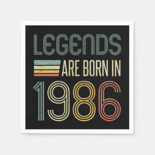 Servilleta De Papel Cumpleaños Legendarios 40 de 1986