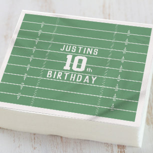 Servilleta De Papel Cumpleaños Lindo Deportes Fútbol Campo Número Fies