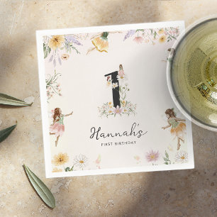 Servilleta De Papel Cumpleaños mágico de hadas florales