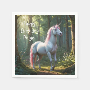 Servilleta De Papel Cumpleaños mágico de unicornio