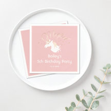 Cumpleaños mágico de unicornio rosa moderno para n