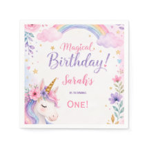 Cumpleaños Mágico Unicornio Acuarela