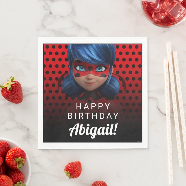 Servilleta De Papel Cumpleaños milagroso del Chica Ladybug (In situ)