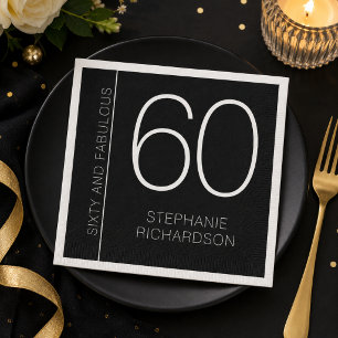 Servilleta De Papel Cumpleaños moderno minimalista sesenta y fabuloso 