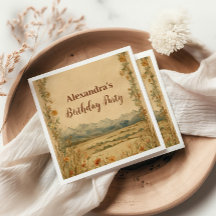 Cumpleaños Montañoso de Flor Silvestre Rústica
