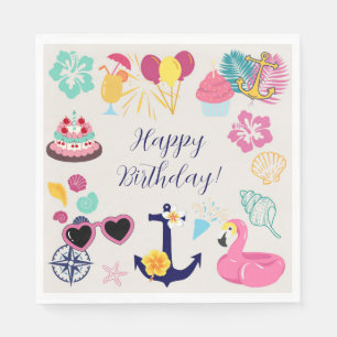 Servilleta De Papel Cumpleaños Náutico Adorable