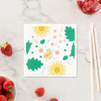 Servilleta De Papel Cumpleaños Nombre Personalizado, Papel y Fiesta Su