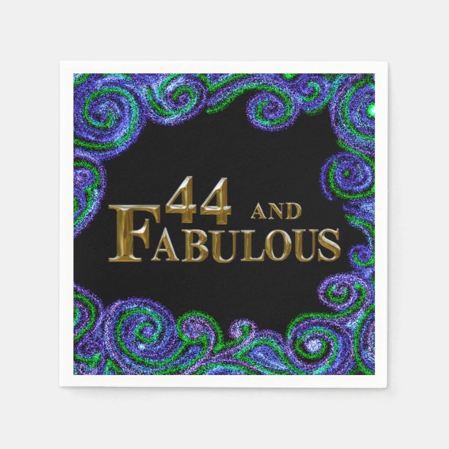 Servilleta De Papel Cumpleaños número 44 (Anverso)
