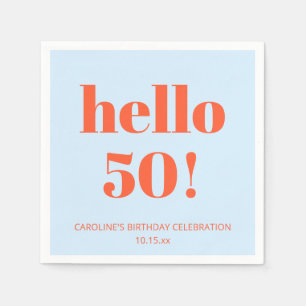 Servilleta De Papel Cumpleaños número 50 atrevido brillante moderno re