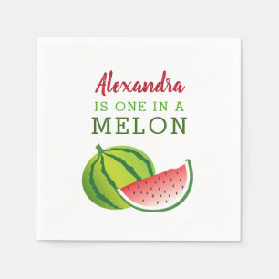 Servilleta De Papel Cumpleaños número uno "One in a Melon"