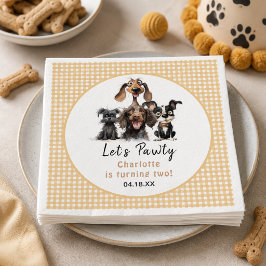 Servilleta De Papel Cumpleaños Perro Vamos a Pawty