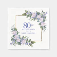 Cumpleaños personalizado de 80 años de Rosa Blanca