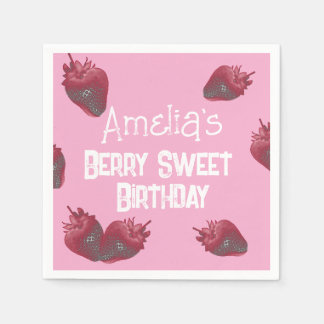 Servilleta De Papel Cumpleaños personalizado de fresa