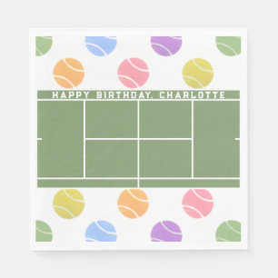Servilleta De Papel Cumpleaños Personalizado de Tenis