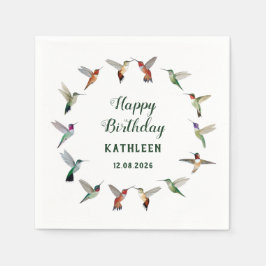 Servilleta De Papel Cumpleaños personalizado del colibrí