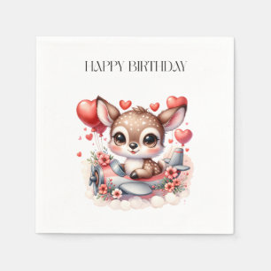 Servilleta De Papel Cumpleaños piloto ciervo
