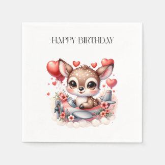 Servilleta De Papel Cumpleaños piloto ciervo